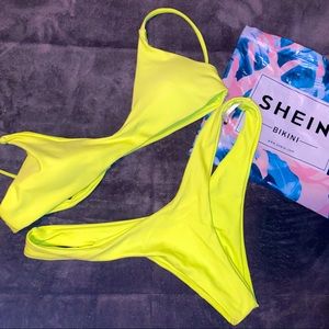 Shein Neon yellow bikini